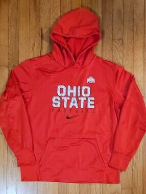 Nike Ohio State Football Hoodie Mens Therma Pullover Red Buckeyes Sweatshirt